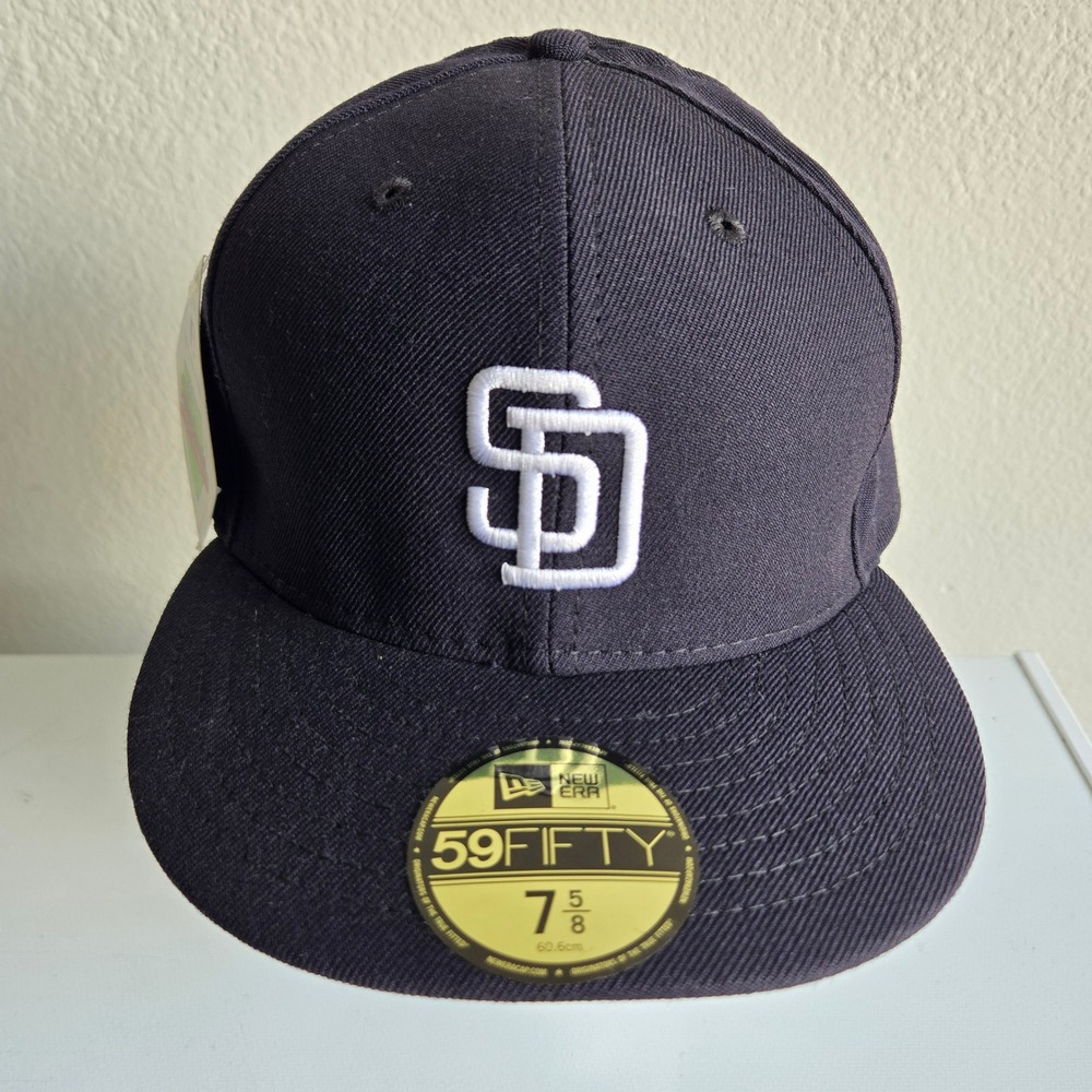 New Era 59FIFTY San Diego Padres Retro Classic Fitted Hat 7⅝ Navy Blue Wool
